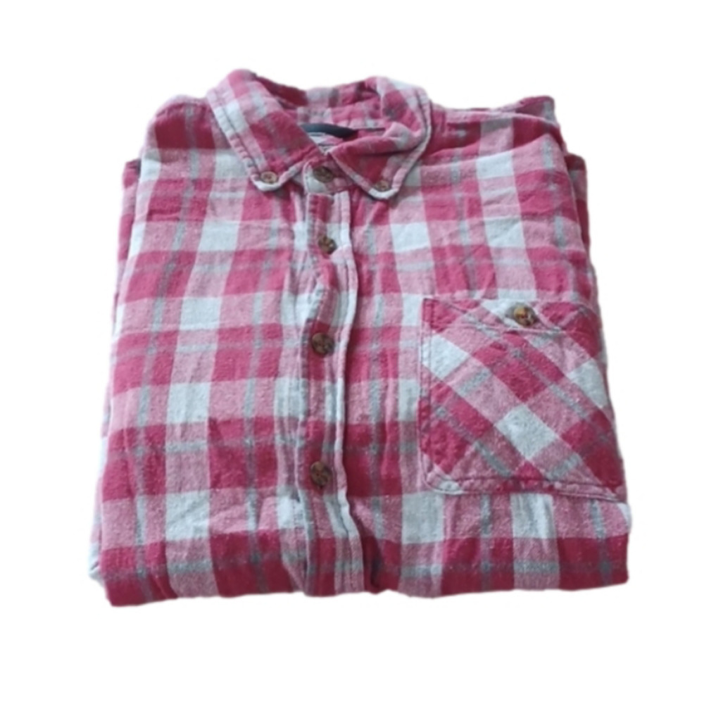 BOSTON traders flanel long sleeve button down shirt size M